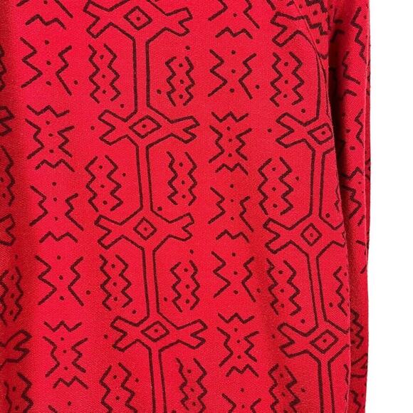 QW Avant Garde Womens Vintage All Over Graphic Print Crew Neck Sweatshirt Red M - Picture 12 of 16